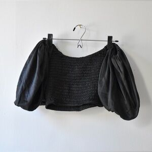 Fashion Brand Company puff sleeve satin top